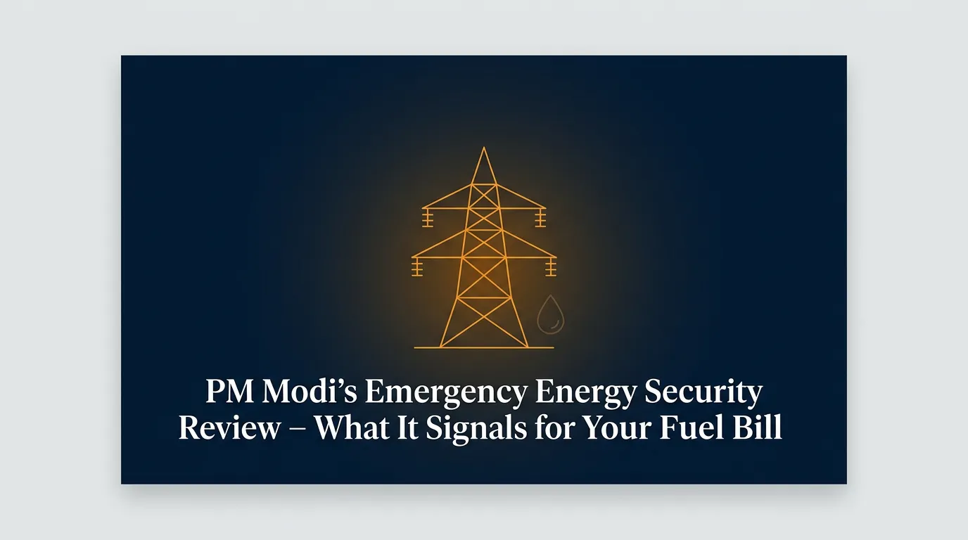 PM Modi’s Emergency Energy Security Review – Practical Steps to Protect Your Fuel & Power Costs