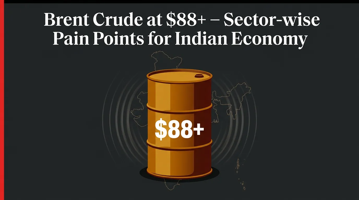 Brent Crude Above $88 – Sector-by-Sector Pain Map for the Indian Economy