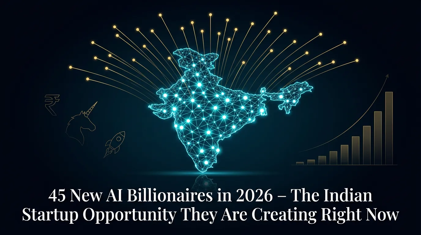 45 New AI Billionaires in 2026 – The Indian Startup Opportunity They Are Creating Right Now