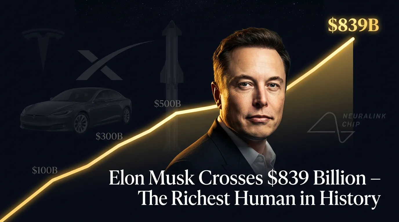Elon Musk Crosses $839 Billion