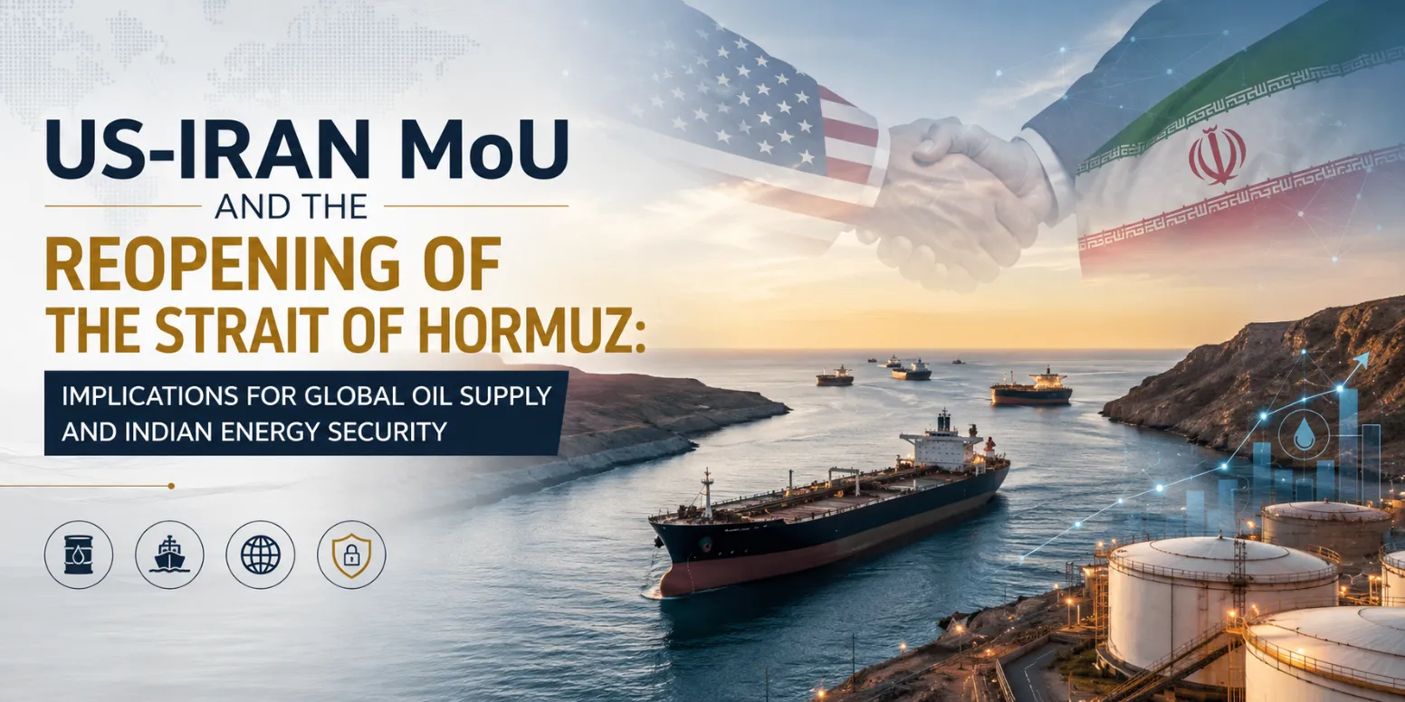 US-Iran MoU and the Reopening of the Strait of Hormuz: Implications for Global Oil Supply and Indian Energy Security