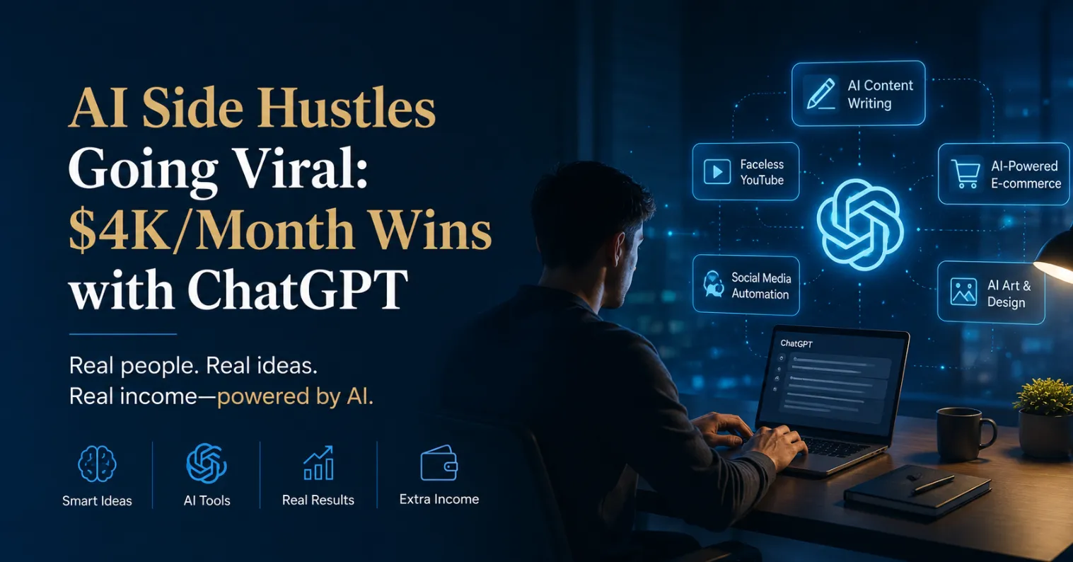 AI Side Hustles Going Viral: $4K/Month Wins with ChatGPT