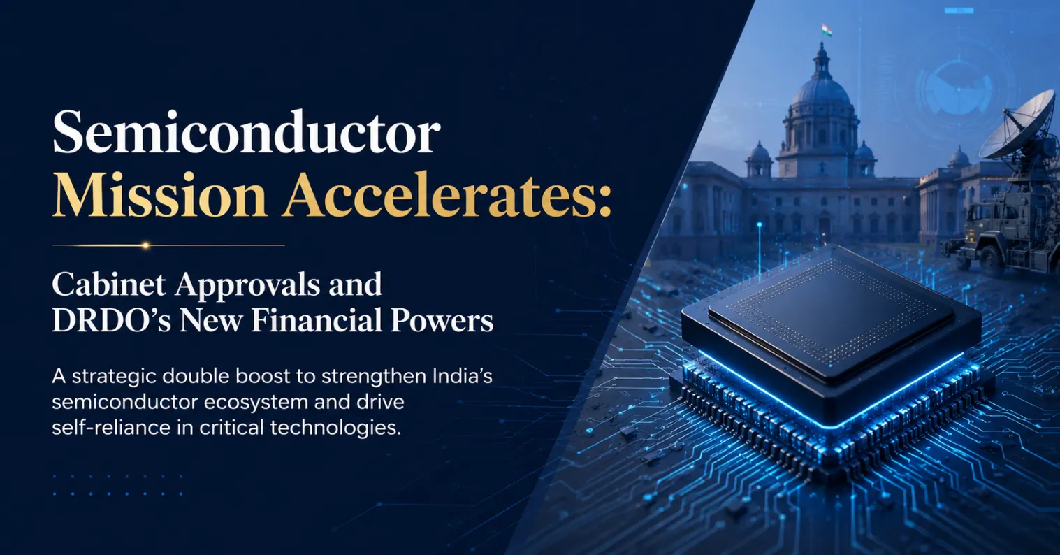 Semiconductor Mission Accelerates: Cabinet Approvals and DRDO’s New Financial Powers